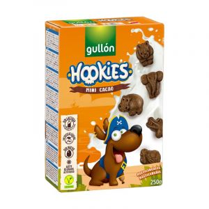Galleta Gullon Hookies Mini Cacao S/Lactosa C/Gluten 250 Gr