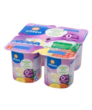 Yogur Alteza 0% Con Trozos Piña Pack 4 X 125 Grs