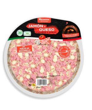 Pizza Rikissimo Jamon Y Queso Refrigerada 405,Grs