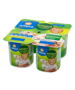 Yogur Alteza Bifidus Con Muesli Fibras Pack 4 X 125 Grs