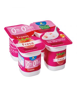 Yogur Alteza 0% Con Trozos Fresa Pack 4 Und X 125 Grs