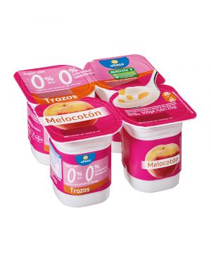 Yogur Alteza 0% Con Trozos Melocoton Pack 4 X 125 Grs