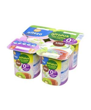 Yogur Alteza Bifidus Desnatado Con Kiwi Pack 4 Und X 125 Gr.