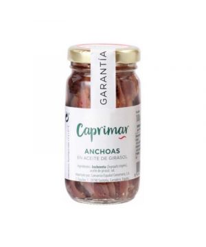 Anchoas Caprimar En Aceite De Girasol Cristal 100 Grs