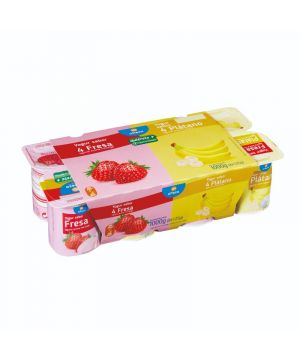 Yogur Alteza Sabor Fresa-Platano Pack 8 Unds X 125 Grs