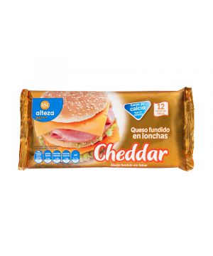 Queso Alteza Fundido Cheddar 12 Lonchas 250 Grs