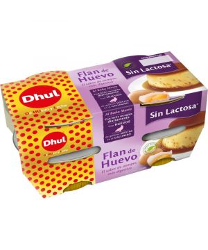 Flan Dhul Huevo Sin Lactosa Pack 4 Unds.x 110 Grs.