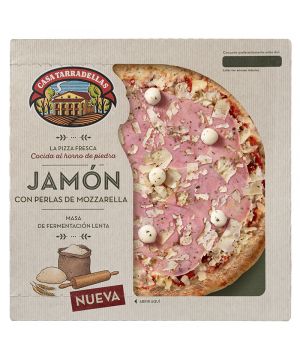 Pizza Tarradellas Jamon Con Perlas Mozzarella 400 Gr.