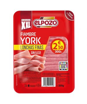 Fiambre York Maxi Lonchas Finas Elpozo 300 Grs.