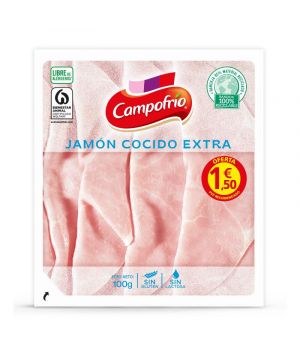 Jamon Cocido Extra Campofrio Lonchas 100 Grs