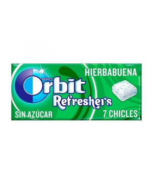 Chicle Orbit Refreshers Hierbabuena 7 Grageas.19Gr.