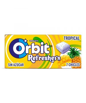 Chicle Orbit Refresher Tropical 7 Grageas 19 Grs