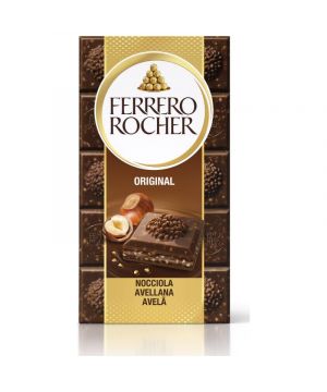 Chocolate Ferrero Rocher Original En Tableta 90 Grs.