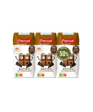 Batido Pascual Chocolate Pack 3 Unds X 200 Ml.