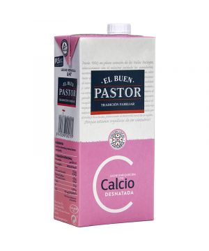 Leche El Buen Pastor Desnatada Calcio Brik Litro
