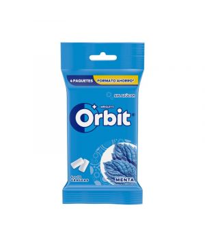 Chicle Orbit Peppermint 10 Grageas Pack-4 56 Grs