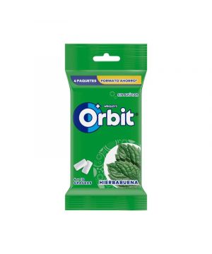 Chicle Orbit Hierbabuena 10 Grageas Pack-4 56 Grs