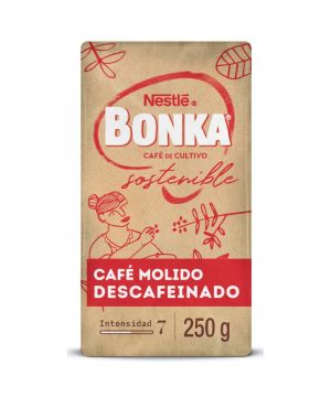 Cafe Bonka Molido Descafeinado Natural 250 Grs