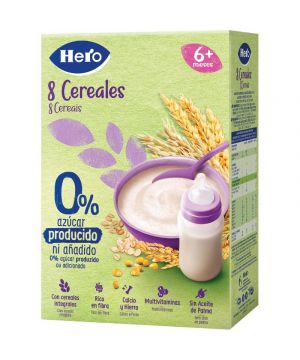 Papilla Hero Baby 8 Cereales 340 Grs