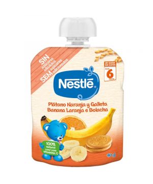 Pouch Nestle Platano, Naranja Y Galleta 90 Grs