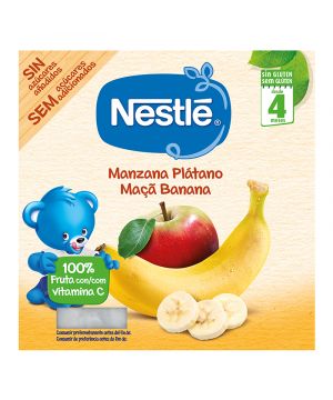 Tarrito Cups Nestle Manzana-Platano  Pack 4 X 100 Grs.