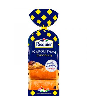 Napolitana Pasquier Chocolate Pack 6 Unds 270 Grs