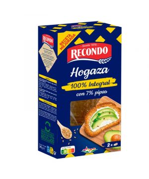 Pan Hogaza Recondo 100% Integral Con Pipas 240 Grs