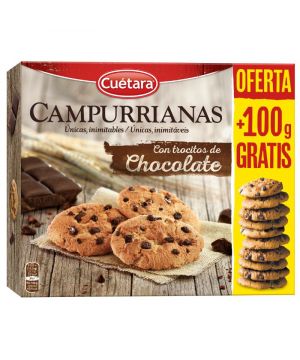 Galleta Cuetara Campurrianas C/Trocitos De Chocolate 350 Grs