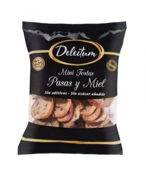 Mini Tostas Deleitum Pasas Y Miel 120 Grs
