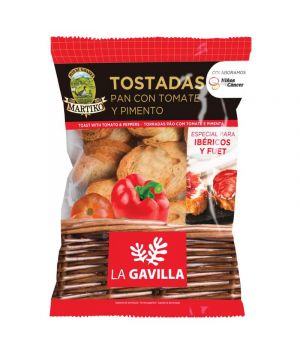 Pan Tostado La Gavilla Con Tomate Y Pimiento 80 Grs