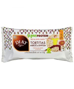 Tortita Diat Vegan Protein Arroz Y Lenteja Sin Gluten 53 Grs