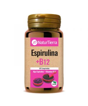 ESPIRULINA NATURTIERRA CON VITAMINA B12 80 COMPRIMIDOS