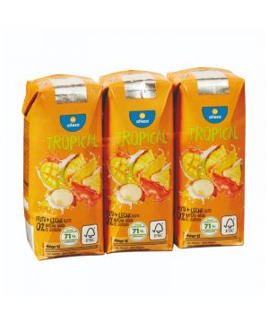 FRUTA+LECHE ALTEZA TROPICAL PACK 3 UNDS X 330 ML.