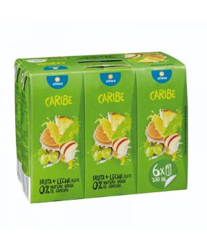 FRUTA+LECHE ALTEZA CARIBE PACK 6 UNDS X 200 ML.