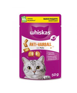 Alimento Whiskas Anti-Hairball 50 Grs