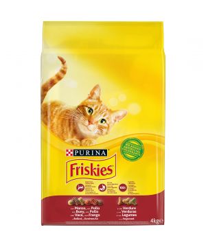 Alimento Friskies Pescado Blanco Y Verduras Gato Seco 4 Kg