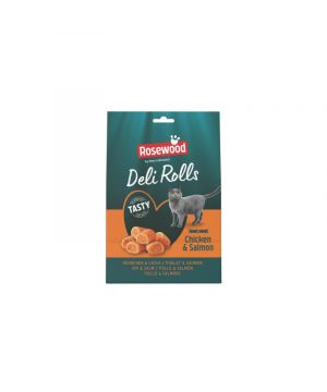 Alimento Deli Rolls Pollo Y Salmon 40 Grs.