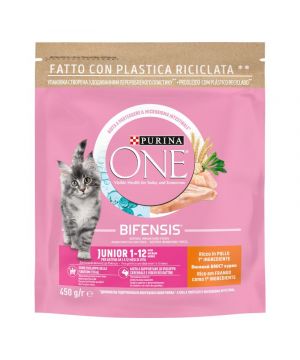 Alimento One Bifensis Junior Gs Rico Pollo/Cereales 450Grs