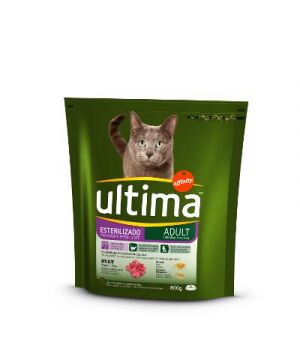 Alimento Ultima Cat Esterilizado Buey 800 Grs