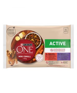 Alimento One Mini Active Perro Buey-Pato P-4 X 85 Grs