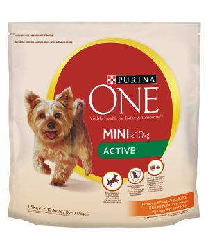 Alimento One Dog Mini Active Pollo&Arroz P.s 1,5 Kg