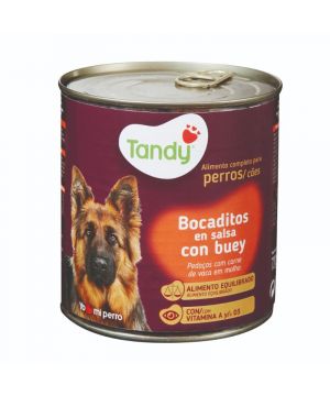 Alimento Tandy Perros Bocaditos En Salsa Con Buey 720 Grs.