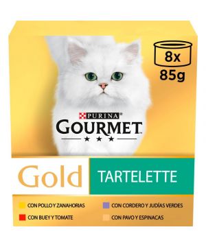 Alimento Gourmet Gold Gato Humedo Tartelette Surtido 85 Grs.