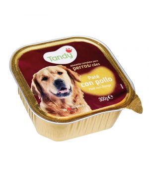 Alimento Tandy Perro Pate Con Pollo Tarrina 300 Grs.