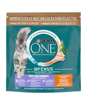 Alimento One Bifensis Pelaje Y Bolas De Pelo Pollo/Cer.1,5Kg