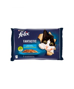 Alimento Felix Fantastic Gato Festin Del Mar 4X85Gr.