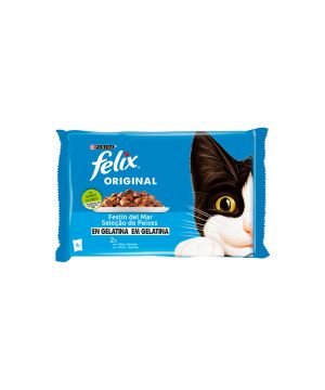 Alimento Felix Original Festin Del Mar Gato 4X85Gr.