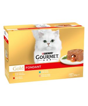 Alimento Gourmet Gold Fondant Surtido P-12 X 85 Grs.