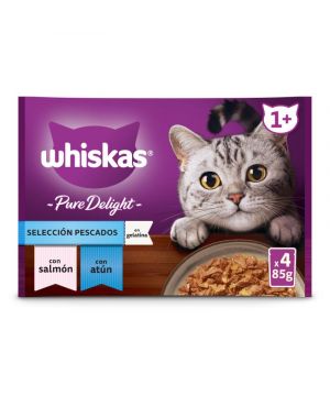 Alimento Whiskas Pure Delight Pescado G.h. P-4X85Gr.