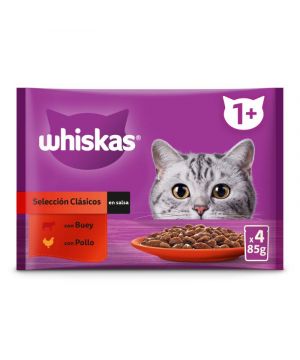 Alimento Whiskas Seleccion Carne P-4X85 Gr